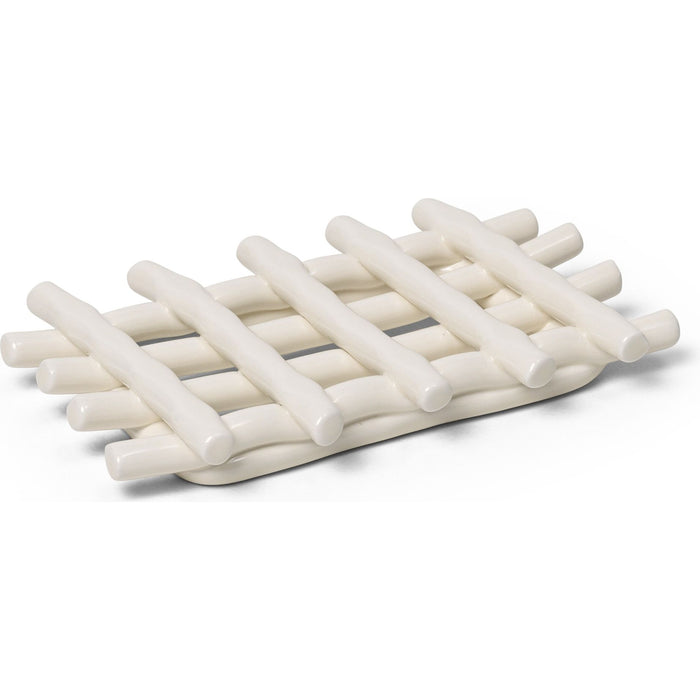 Photo of Ceramic Soap Tray - Sæbeskål - Off-white - W10 X L14,5 X H2 Cm