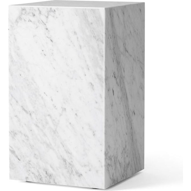 Photo of Plinth Tall White Marble - Småbord & Sidobord - Norm Architects - Vit - Sten