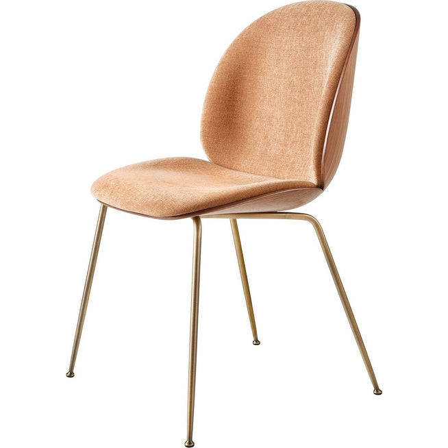 Photo of Beetle Dining Chair, Front Upholstered, Conic Base