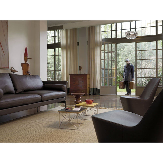 Photo of Occasional Table Ltr Top White Underframe Chrome - Small Table & Side Table - Charles & Ray Eames - White - Metal/Wood
