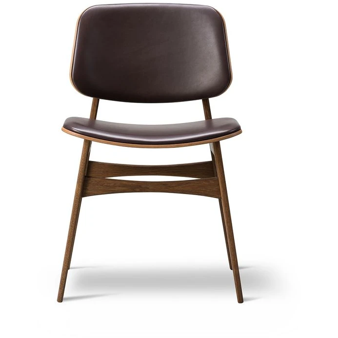 Photo of Søborg 3052 Wood Base Chair - Front Upholstered