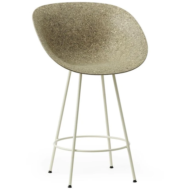 Photo of Mat Bar Armchair 65 Cm Steel - Barstol - Seaweed / Cream Steel - H100 X W64 X D55 X Sh65 Cm