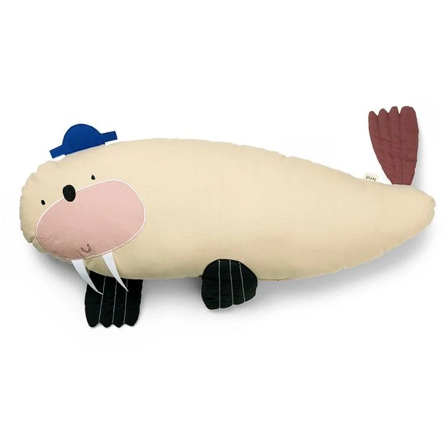 Photo of Walrus Cushion - Børnepude - Sand - W72 X H32 X D10 Cm