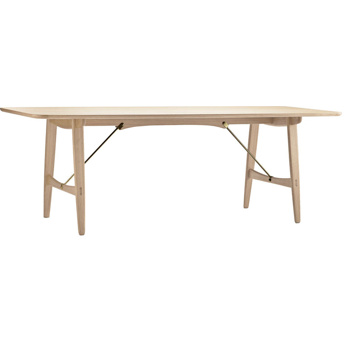 Photo of Bm1160 Hunting Table Dining Table White Oiled Oak-Stainless Steel
