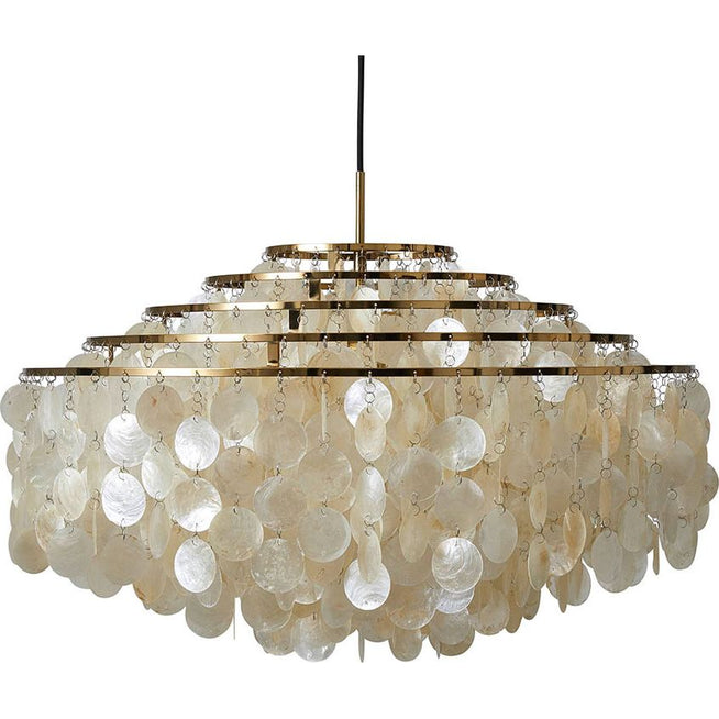 Photo of Fun 10dm Brass Pendant - Pendellampor - Verner Panton - Guld,beige