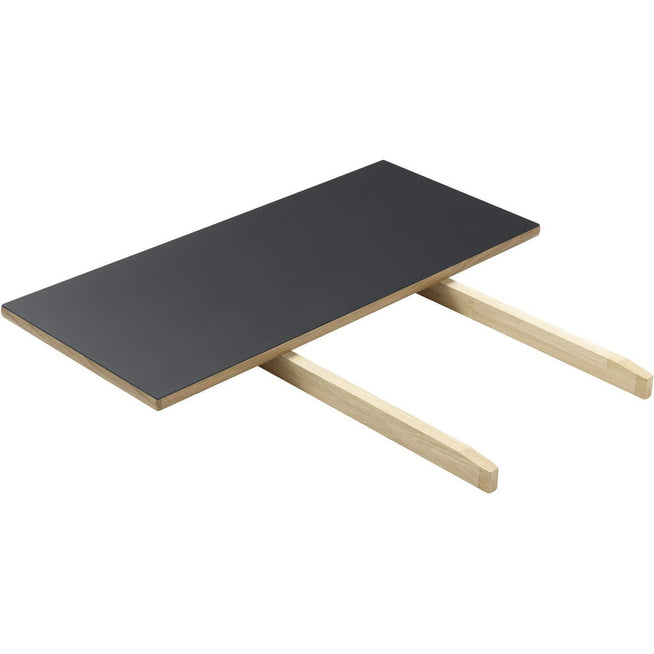 Photo of C35 Table Extension Leaf 82x37 Cm Dark Grey-oak Nature Lacquered