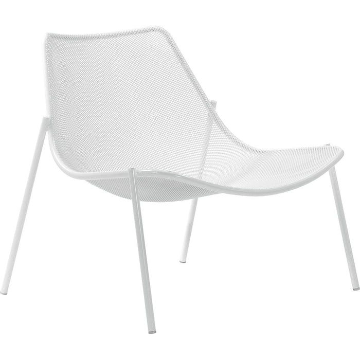 Photo of Round Lounge Chair White - Matstolar Utomhus - Christophe Pillet - Vit - Metall