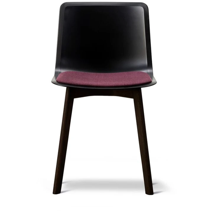 Photo of Pato Wood Chair 4226 By Welling/ludvik - Seat Upholstery - Spisebordsstol - Black/fiord 591 - W45 X D53 X H77,5 X Sh47,5 Cm
