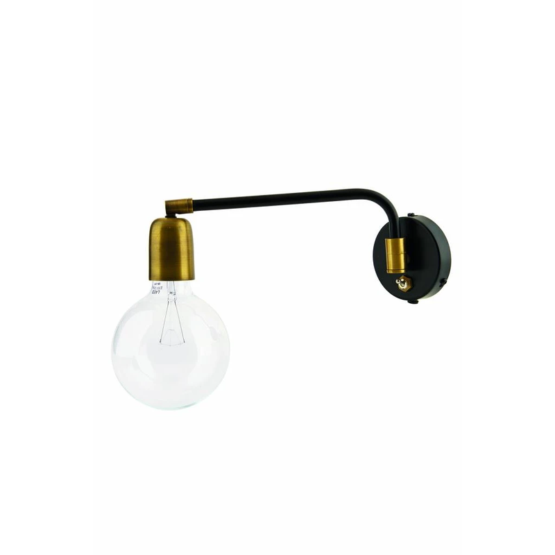 Photo of Molecular Wall Lamp Black Metal Brass 1