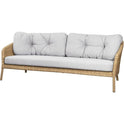 Ocean Large 3-pers. Sofa - Havesofa - Frame: Cane-line Soft Rope, Dark Grey / Cushion: