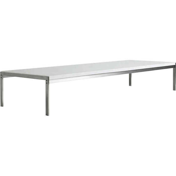 Photo of Pk63, White Marble, Rolled - Coffee Table - Poul Kjærholm - White - Metal/Stone
