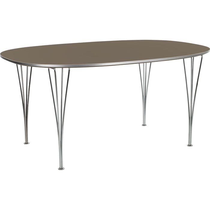 Photo of Superellips B612 – 150x100 Cm Brown Ottowa/chrome - Dining table - Arne Jacobsen,bruno Mathsson,piet Hein - Brown - Metal/wood