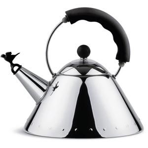 Photo of 9093 Tea Kettle, Black - Kettle - Michael Graves - Silver