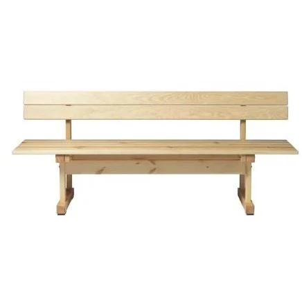 M16 Ermelunden bench with back - Pine/oiled