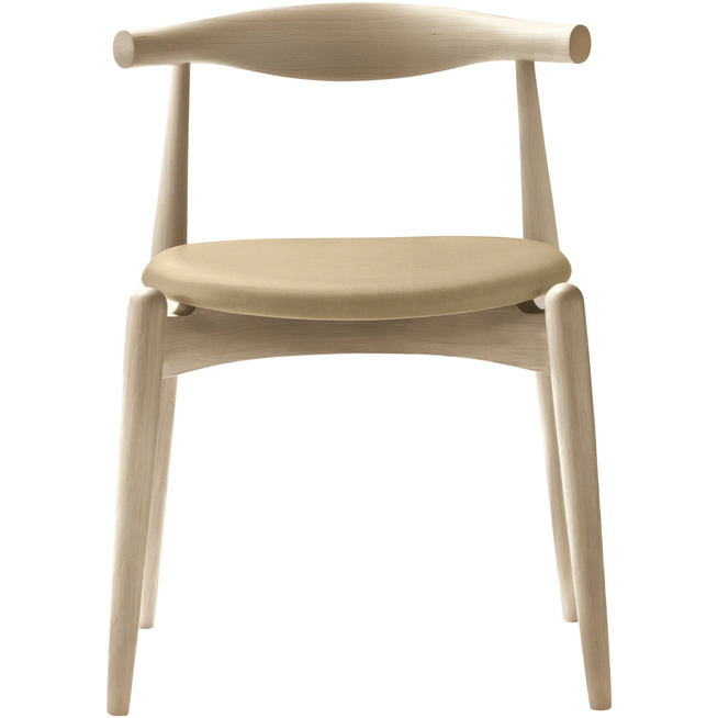 Photo of Carl Hansen - Ch20, Soaped beech, Leather group C Sif - 90 - Dining chairs - Hans J. Wegner - Wood