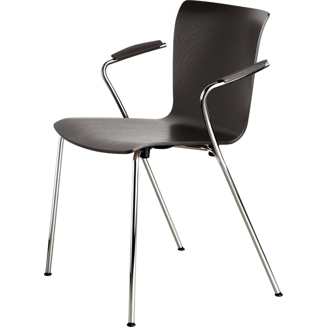 Photo of Vico Duo Vm111 Black Ash/chrome - Matstolar - Vico Magistretti - Svart - Metall/trä