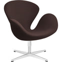 3320 Swan Lounge Chair | Fabric | Satin Polished Steel Stand