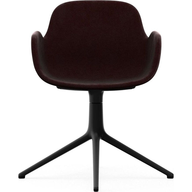 Photo of Form Armchair - Swivel frame 4l fully upholstered - armchair - frame: black aluminium / Fabric type: City velvet vol. 2 22 - L: 70.5 x H: 80 x Sh: 44 cm