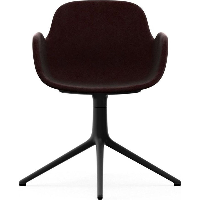Photo of Form Armchair - Swivel frame 4l fully upholstered - armchair - frame: black aluminium / Fabric type: City velvet vol. 2 22 - L: 70.5 x H: 80 x Sh: 44 cm