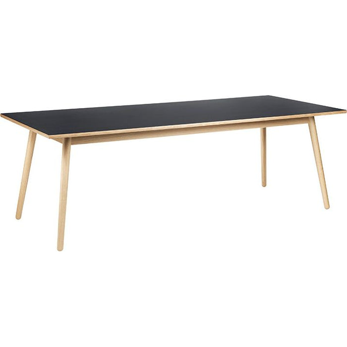 Photo of C35c Dining Table 95x220 Cm Dark Grey-oak Nature Lacquered