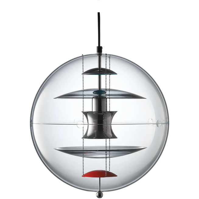 Photo of Vp Globe Coloured Glass Pendant - Pendellampor - Verner Panton - Silver