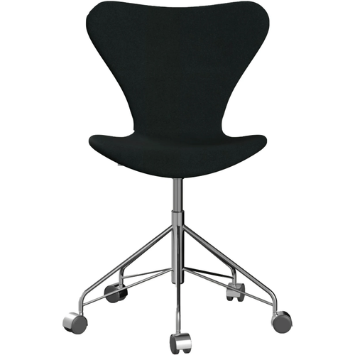 Photo of 3117 Sjuan - Full upholstery, Fabric, Tone 128 - Desk chairs - Arne Jacobsen - Black