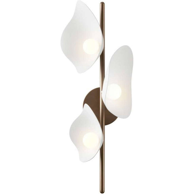 Photo of Florii 3 Wall Lamp Dark Bronze/white