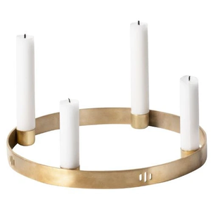 Photo of Candle Holder Circle Small Ø:25 Cm - Messing