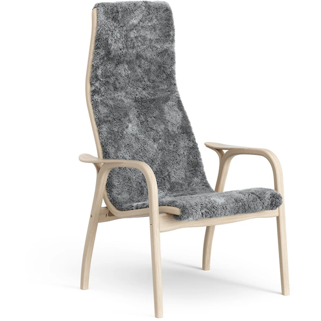 Photo of Lamino Arm Chair White Pigmented Oak/sheep Skin