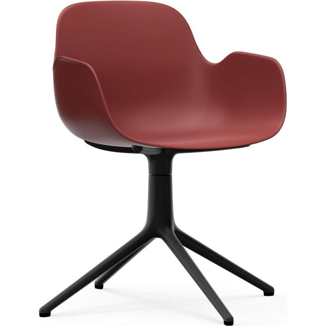 Photo of Form Armchair Swivel 4l Alu - Spisebordsstol - Black Aluminium / 3