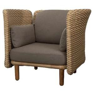 Photo of Arch Lounge Stol M. Lav Arm/ryglæn - Loungestol - Natural/taupe, Cane-line Flat Weave - W109 X D91 X H970 X Sh40 Cm