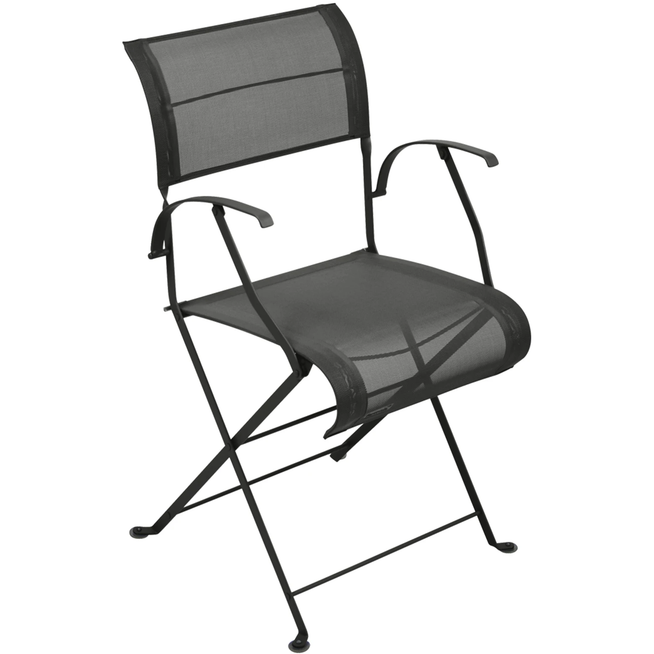 Photo of Dune Premium Armchair Liquorice - Matstolar Utomhus - Pascal Mourgue - Svart - Metall