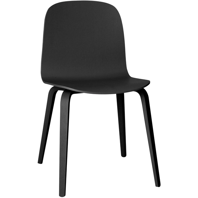 Photo of Visu Chair, Wood Base, Black - Dining Chairs - Mika Tolvanen - Black - Wood