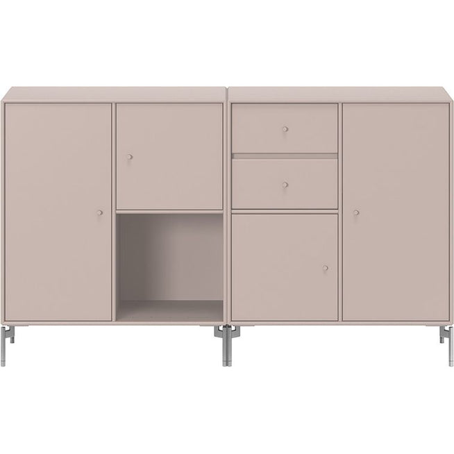 Photo of Couple Sideboard - Mushroom / Matt Chrome Legs - Sideboards - Peter J. Lassen - Beige - Mdf
