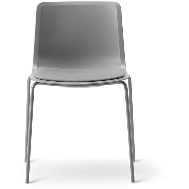 Photo of Pato 4 Leg Chair 4201 By Welling/ludvik - Seat Upholstery - Spisebordsstol - Quartz Grey/hallingdal 116 - W55 X D52 X H79 X Sh47,5 Cm