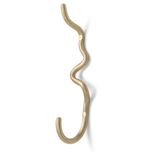 Photo of Curvature - Hook - Knager - Brass - Single - W3 X H19,7 X D5,8 Cm