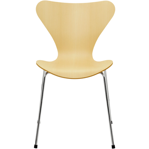 Photo of 3107 Sjuan, Beech veneer - Dining chairs - Arne Jacobsen - Wood-coloured - Metal/wood