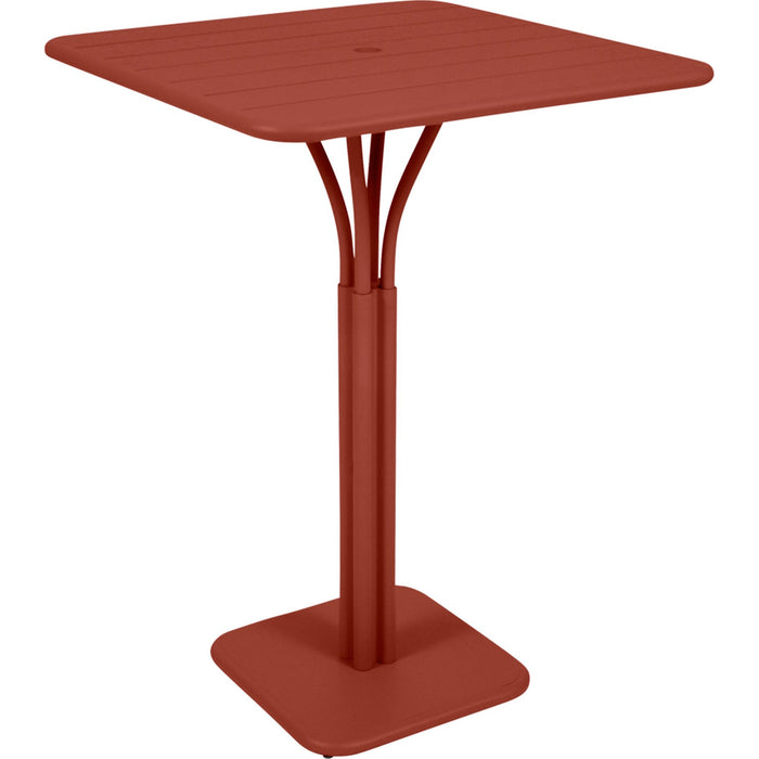 Photo of Luxembourg High Table Red Ochre 20 - Outdoor Dining Table - Frédéric Sofia - Red - Metal