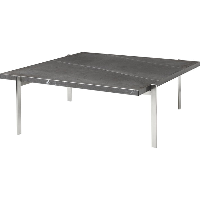 Photo of Pk61, Black Marble - Coffee Table - Poul Kjærholm - Black - Metal/Stone