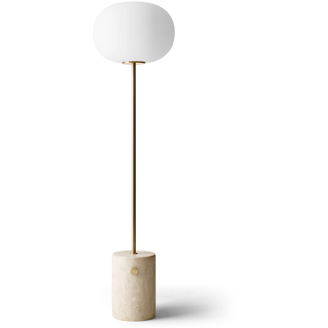 Photo of Jwda Floor Lamp, Travertine/brushed Brass - Skärmlampor - Jonas Wagell - Guld