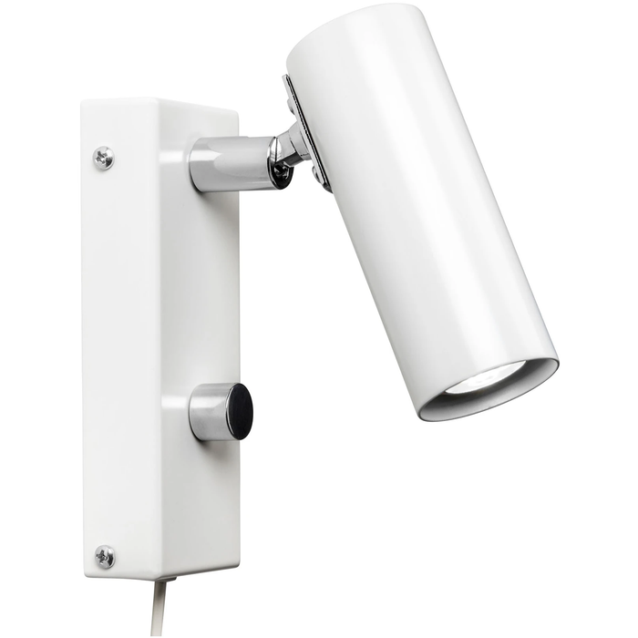 Photo of Puck Wall Lamp, White, Cable - Bedside Lamps - Åke Hultgren - White
