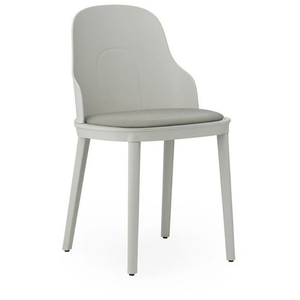 Photo of Allez Chair Upholstered Canvas - Dining Chair - Warm Grey - H: 79 x L: 45 x D: 50 x Sh: 45.5 cm