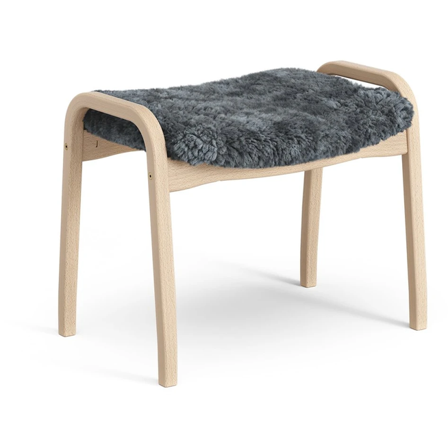 Photo of Lamini Children's Foot Stool Laquered Beech/sheep Skin