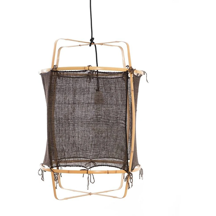 Photo of Hanging Lamp Z22 Blonde Bamboo Black Cashmere Ø48.5x72.5cm