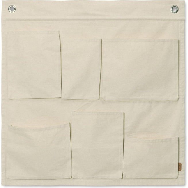 Photo of Canvas Wall Pockets - Børneopbevaringsboks - Large - Off-white - W70 X H70 Cm