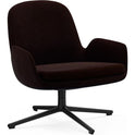 Era Lounge Chair Low Swivel Black Alu