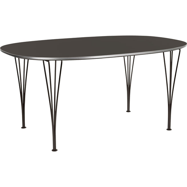 Photo of Superellips B614 – 240x120 Cm Grey/warm Graphite - Matbord - Arne Jacobsen,bruno Mathsson,piet Hein - Grå - Metall/trä