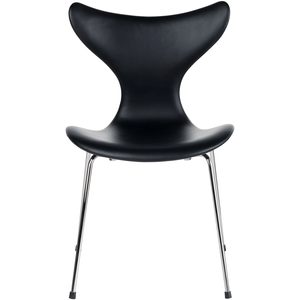 Photo of 3108 Lily, Leather, Soft Walnut - Dining chairs - Arne Jacobsen - Brown - Leather/metal/wood