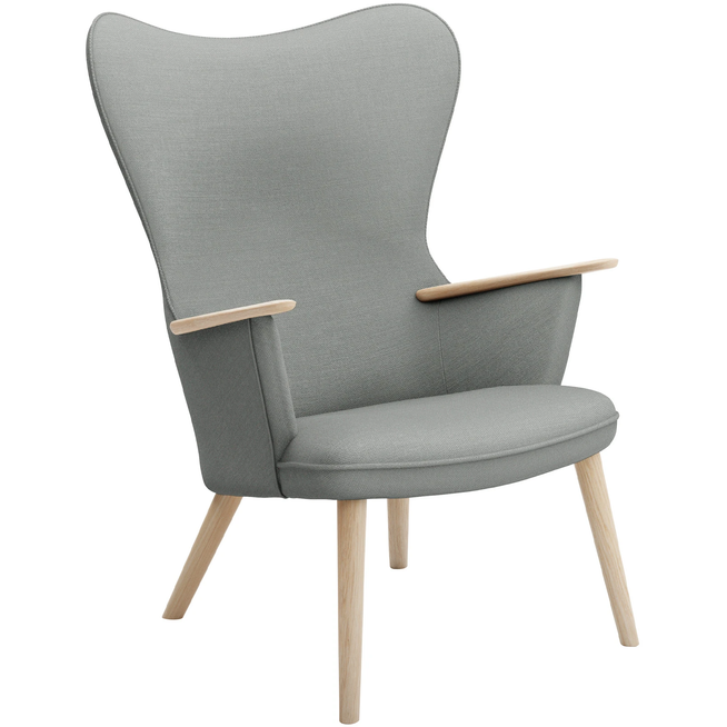 Photo of Carl Hansen - Ch78 Armchair, White Oiled Oak, Fabric Group 3 Fiord