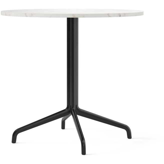 Photo of Harbour Column Dining Table 4-star - Black/off White - Ø80 Cm - Matbord - Norm Architects - Svart,vit - Metall/sten